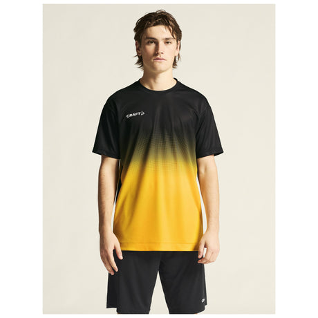 Evolve 2.0 Structured Graphic Jersey M - Black/Yellow - Closeup 5