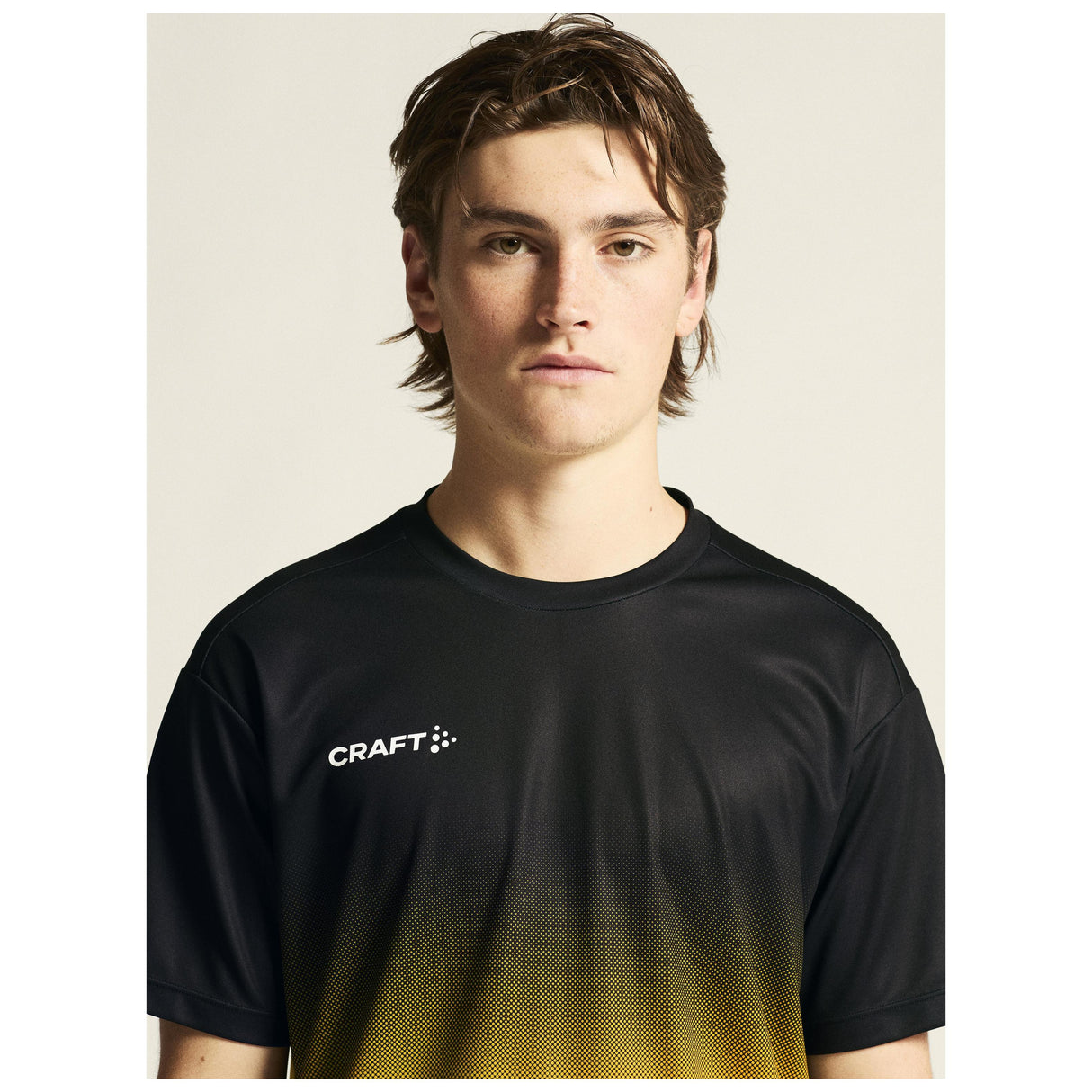 Evolve 2.0 Structured Graphic Jersey M - Black/Yellow - Closeup 6