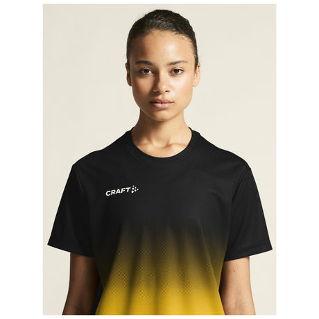 Evolve 2.0 Structured Graphic Jersey W - Black/Yellow - Closeup 6