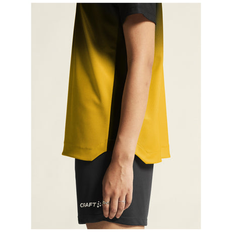 Evolve 2.0 Structured Graphic Jersey W - Black/Yellow - Closeup 7