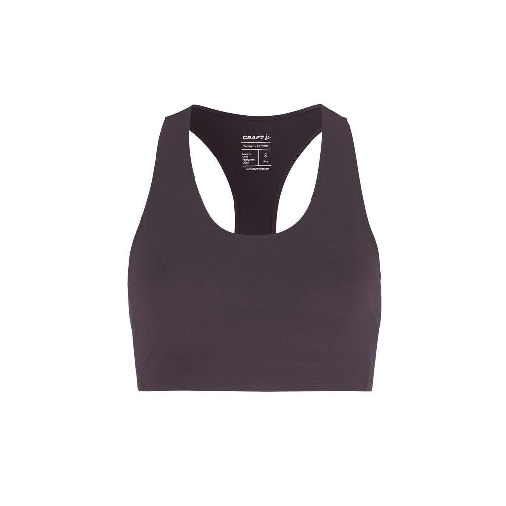 Collective Padded Sports Bra W - Dark Plum - Front