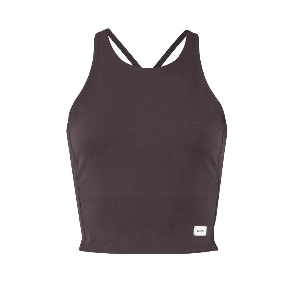 Collective Cropped Singlet W - Dark Plum - Front