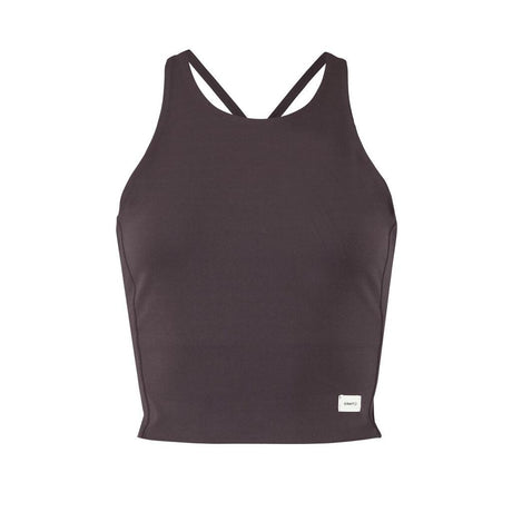 Collective Cropped Singlet W - Dark Plum - Front