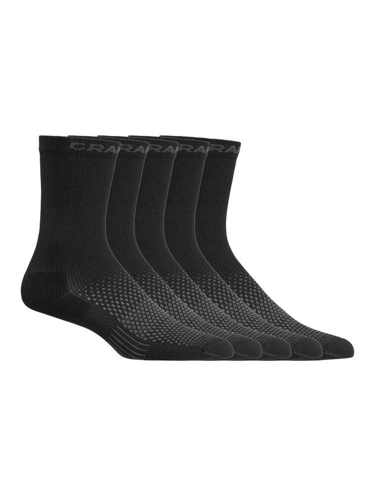 Active High Sock 5-Pack - Black - Front