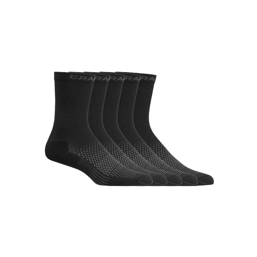 Active High Sock 5-Pack - Black - Front