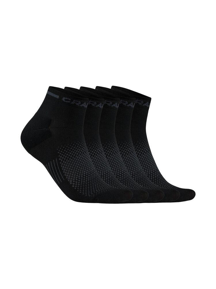 Active Mid Sock 5-Pack - Black - Front