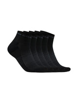 Active Mid Sock 5-Pack - Black - Front