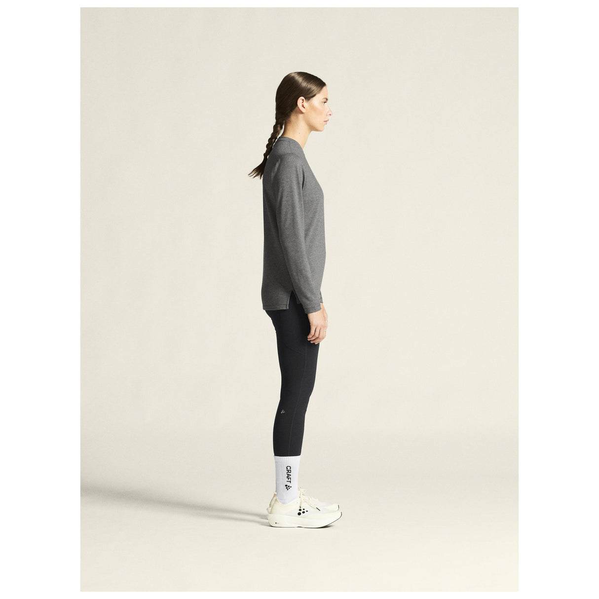 Layers Thermal Mesh Cn W - Dark Grey Melange - Closeup 2