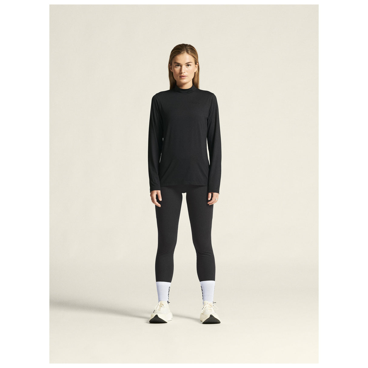 Flow Mn Ls W - Black Melange - Closeup 1