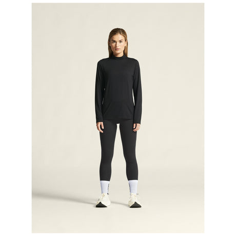 Flow Mn Ls W - Black Melange - Closeup 1