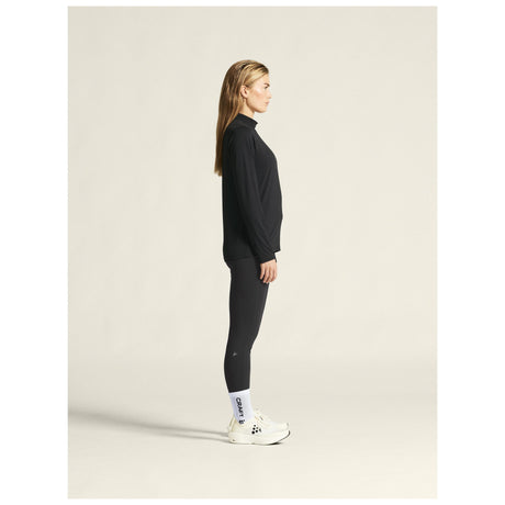 Flow Mn Ls W - Black Melange - Closeup 2