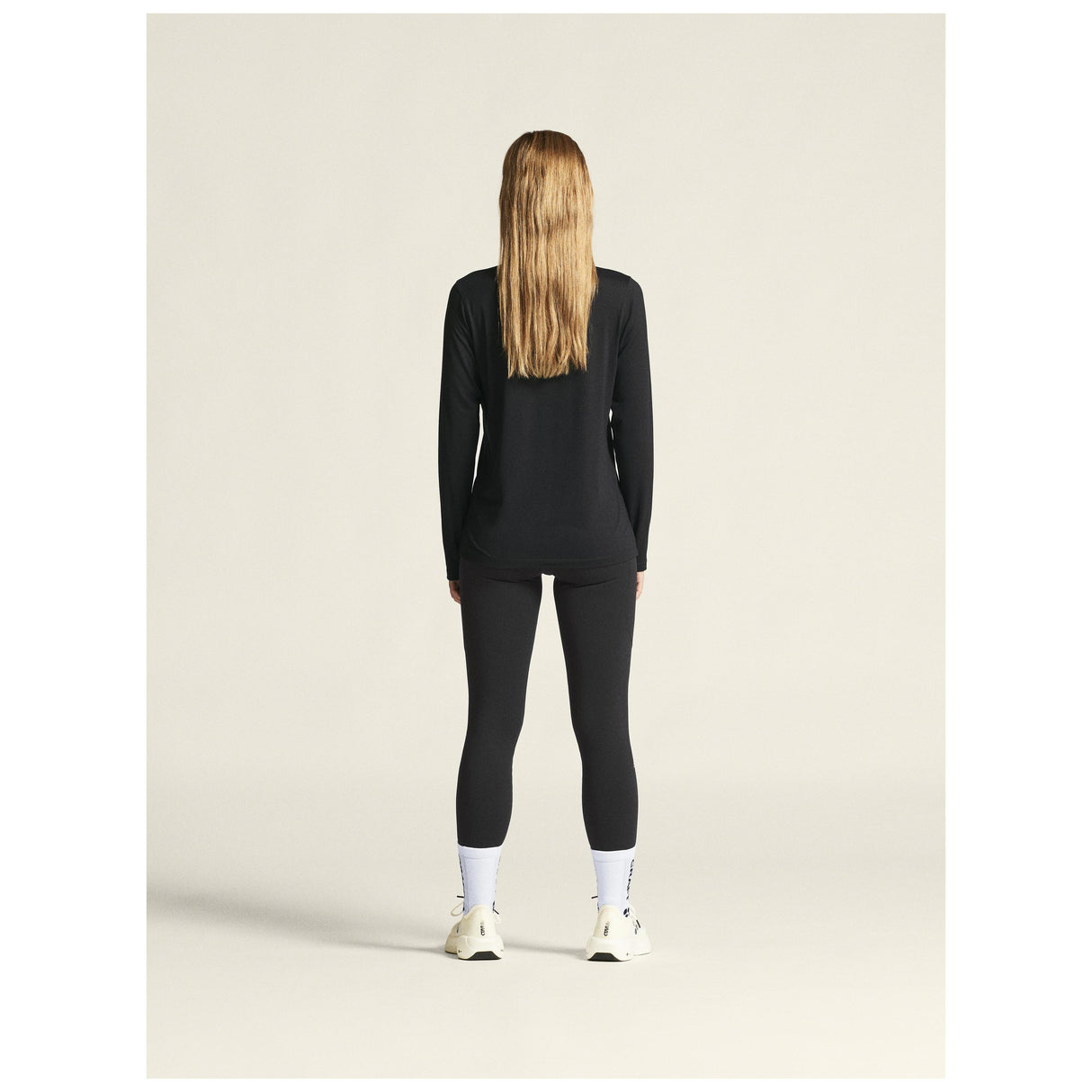 Flow Mn Ls W - Black Melange - Closeup 3