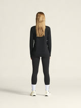 Flow Mn Ls W - Black Melange - Closeup 3