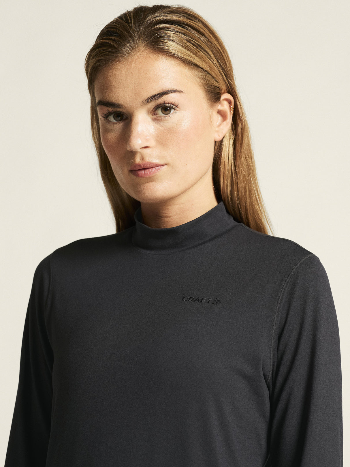 Flow Mn Ls W - Black Melange - Closeup 5