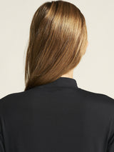 Flow Mn Ls W - Black Melange - Closeup 6