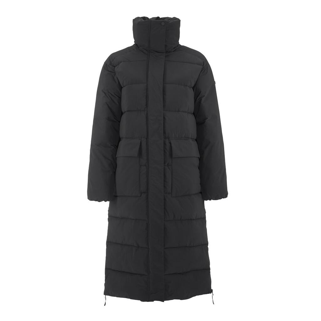 Urban Long Padded Coat W - Black - Front