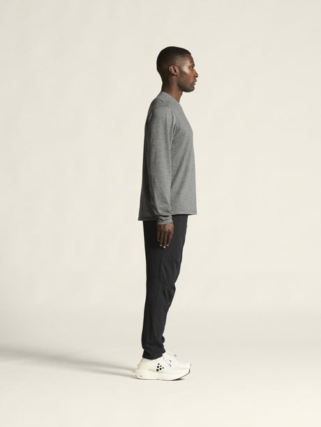 Athleisure Layers Dry Thermal Mesh M - Dark Grey Melange - Closeup 2