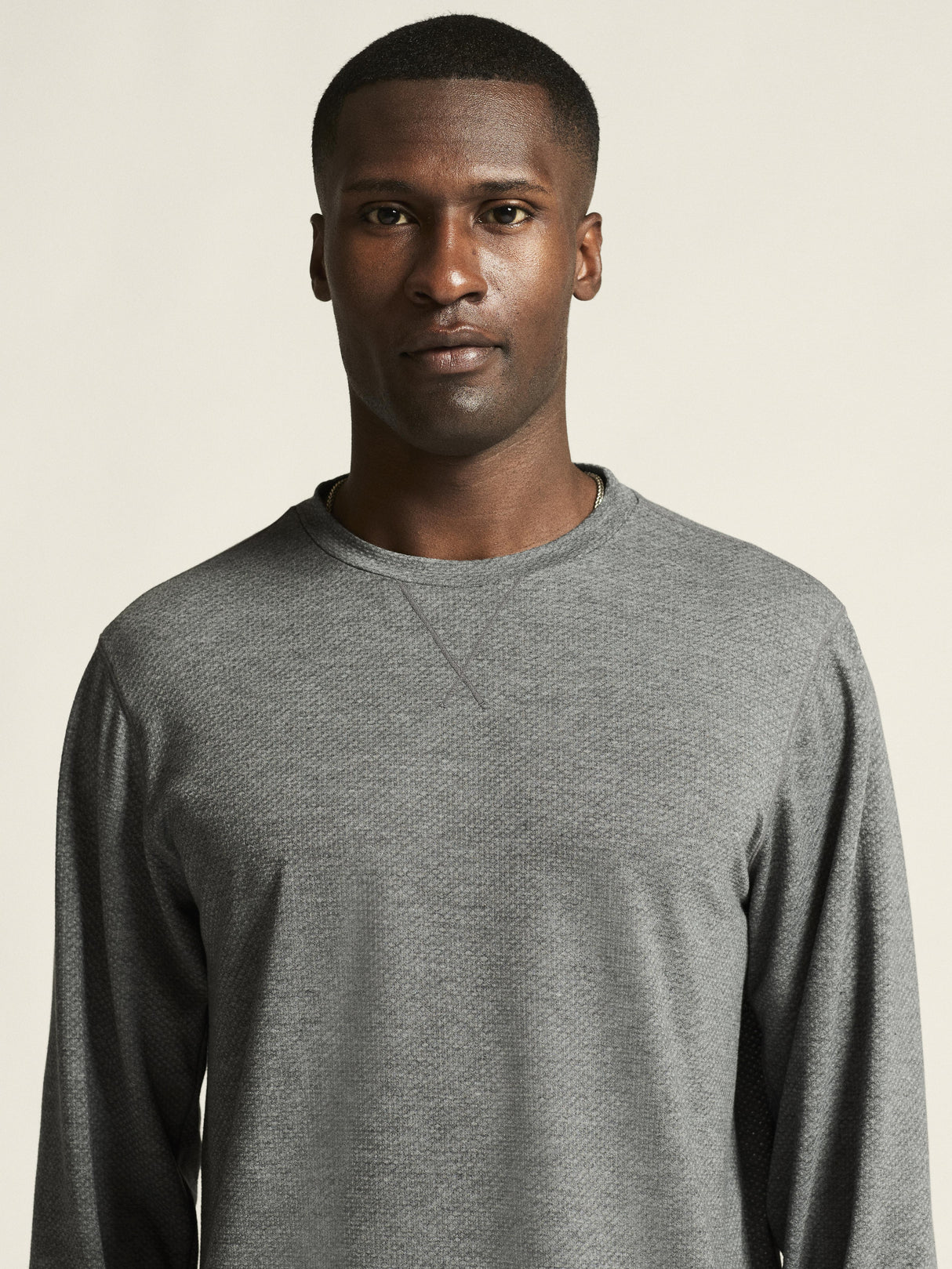 Athleisure Layers Dry Thermal Mesh M - Dark Grey Melange - Closeup 5