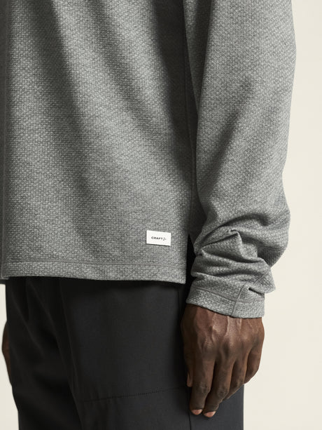 Athleisure Layers Dry Thermal Mesh M - Dark Grey Melange - Closeup 6