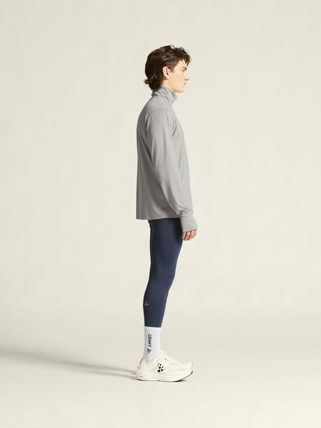 Flow Hz Ls M - Grey Melange - Closeup 2