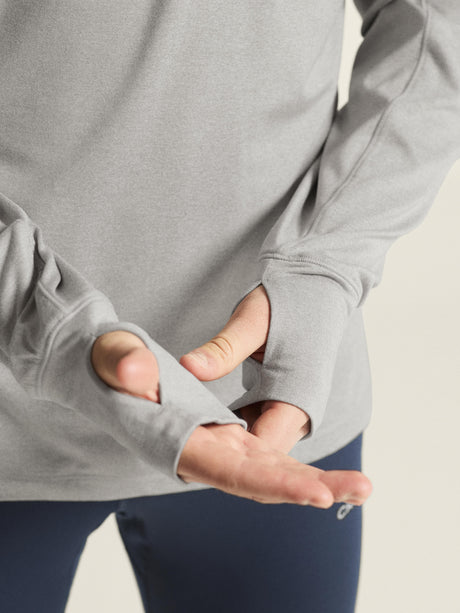 Flow Hz Ls M - Grey Melange - Closeup 6