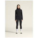 Layers Hz Ls W - Black Melange - Closeup 1