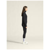 Layers Hz Ls W - Black Melange - Closeup 2