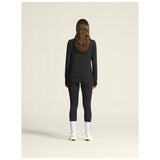 Layers Hz Ls W - Black Melange - Closeup 3