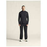 Flow Mn Ls M - Black Melange - Closeup 1