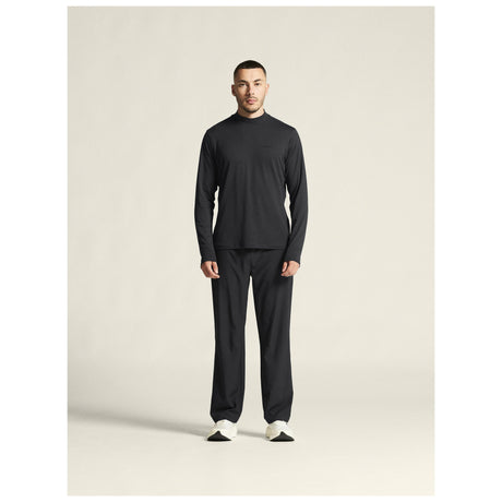 Flow Mn Ls M - Black Melange - Closeup 1