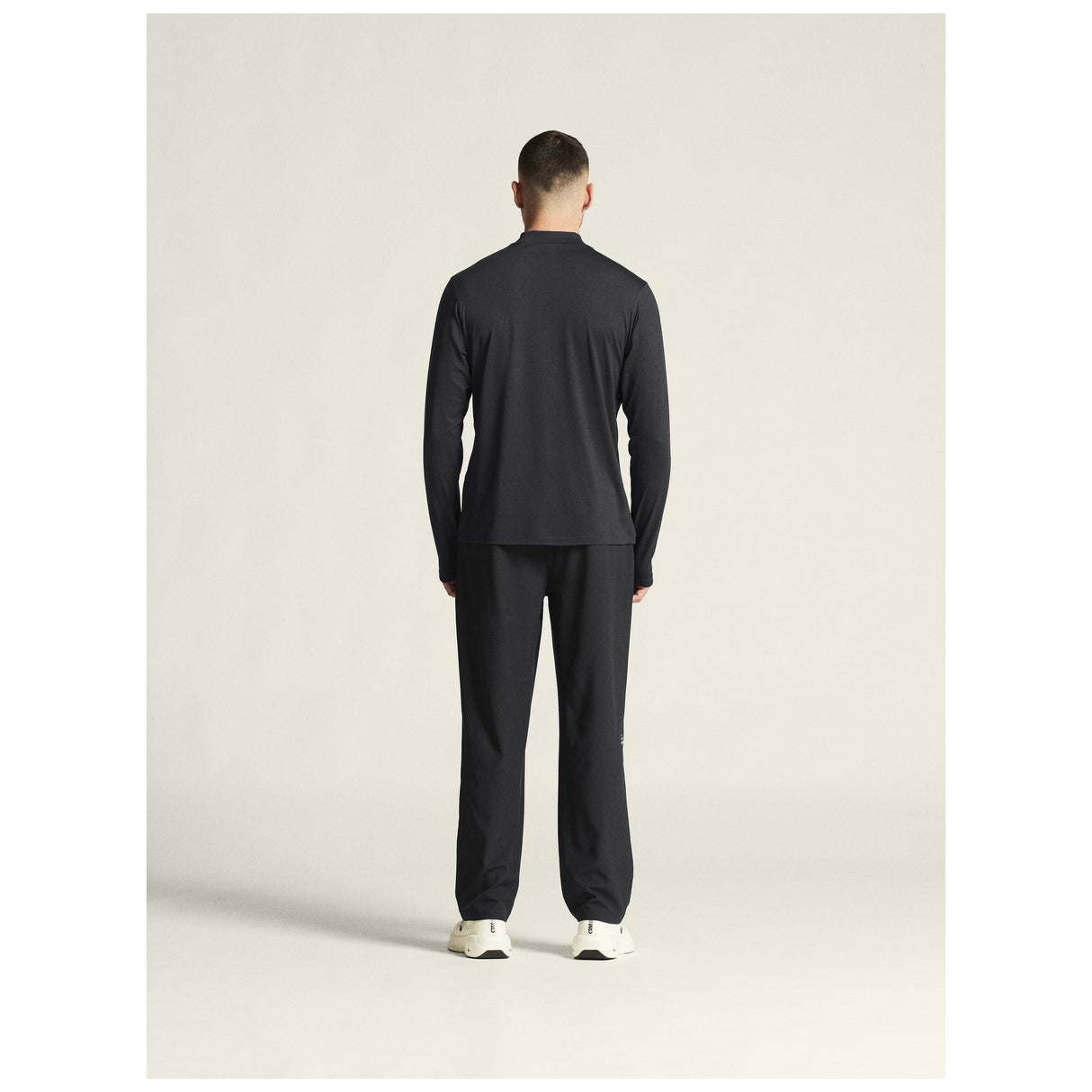 Flow Mn Ls M - Black Melange - Closeup 3