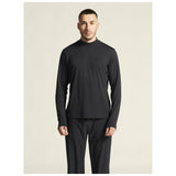 Flow Mn Ls M - Black Melange - Closeup 4