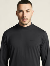 Flow Mn Ls M - Black Melange - Closeup 5