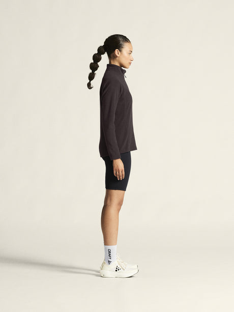 Explore Power Fleece Short Tights W - Black - Closeup 2