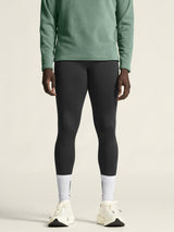 Explore Power Fleece Tights M - Black - Closeup 4