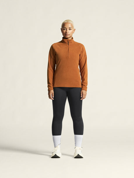 Explore Power Fleece Tights W - Black - Closeup 1