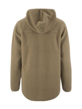 Join Pile Fleece Fz Hood W - Taupe - Back