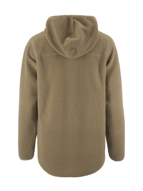 Join Pile Fleece Fz Hood W - Taupe - Back