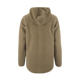 Join Pile Fleece Fz Hood W - Taupe - Back