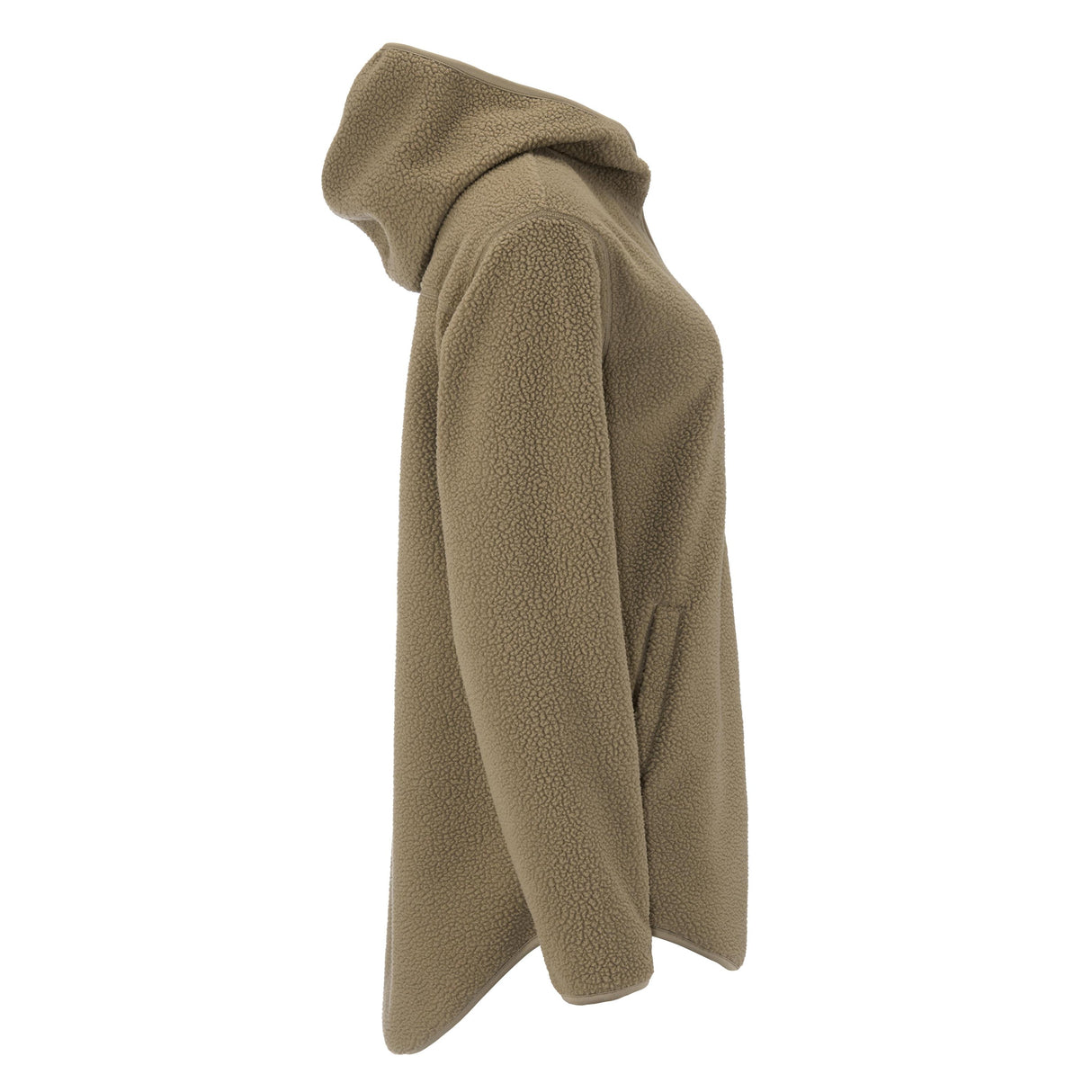 Join Pile Fleece Fz Hood W - Taupe - Right