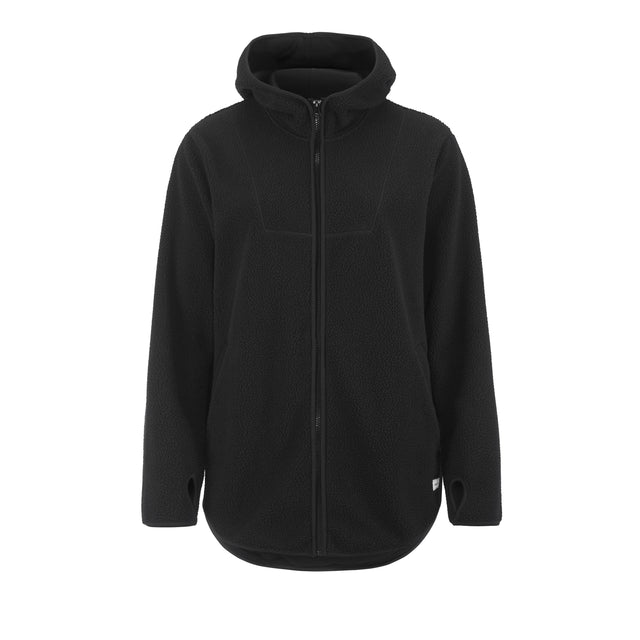 Join Pile Fleece Fz Hood W - Black - Front