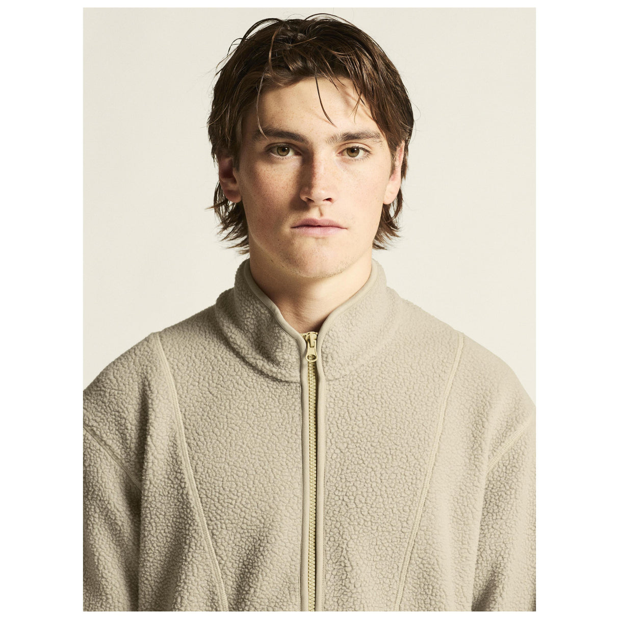 Join Pile Fleece Hz M - Beige - Closeup 5