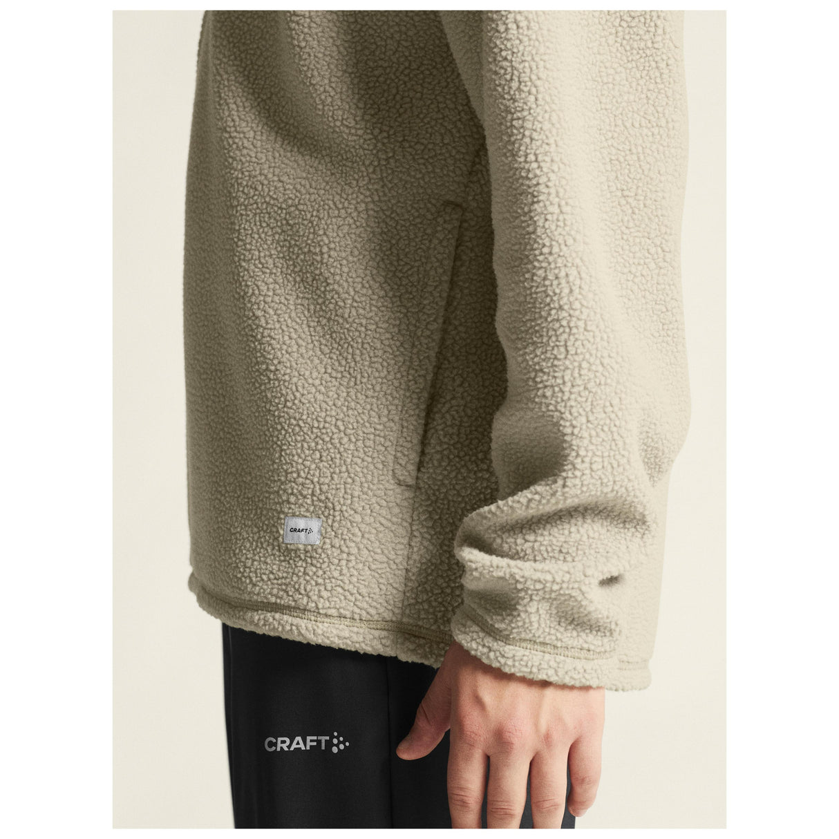 Join Pile Fleece Hz M - Beige - Closeup 6