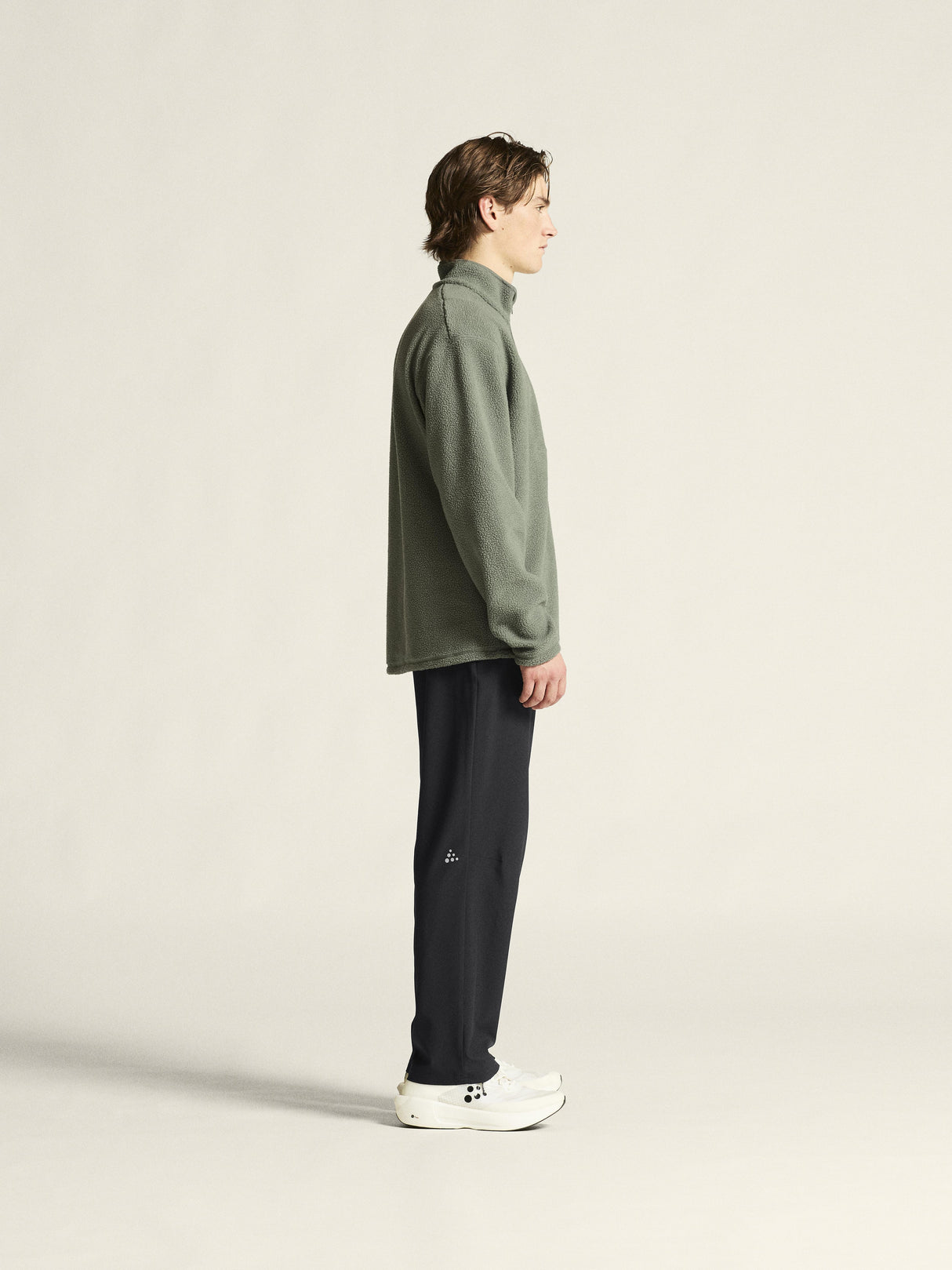 Join Pile Fleece Hz M - Leaf - Closeup 2