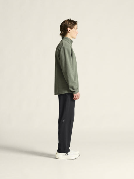 Join Pile Fleece Hz M - Leaf - Closeup 2