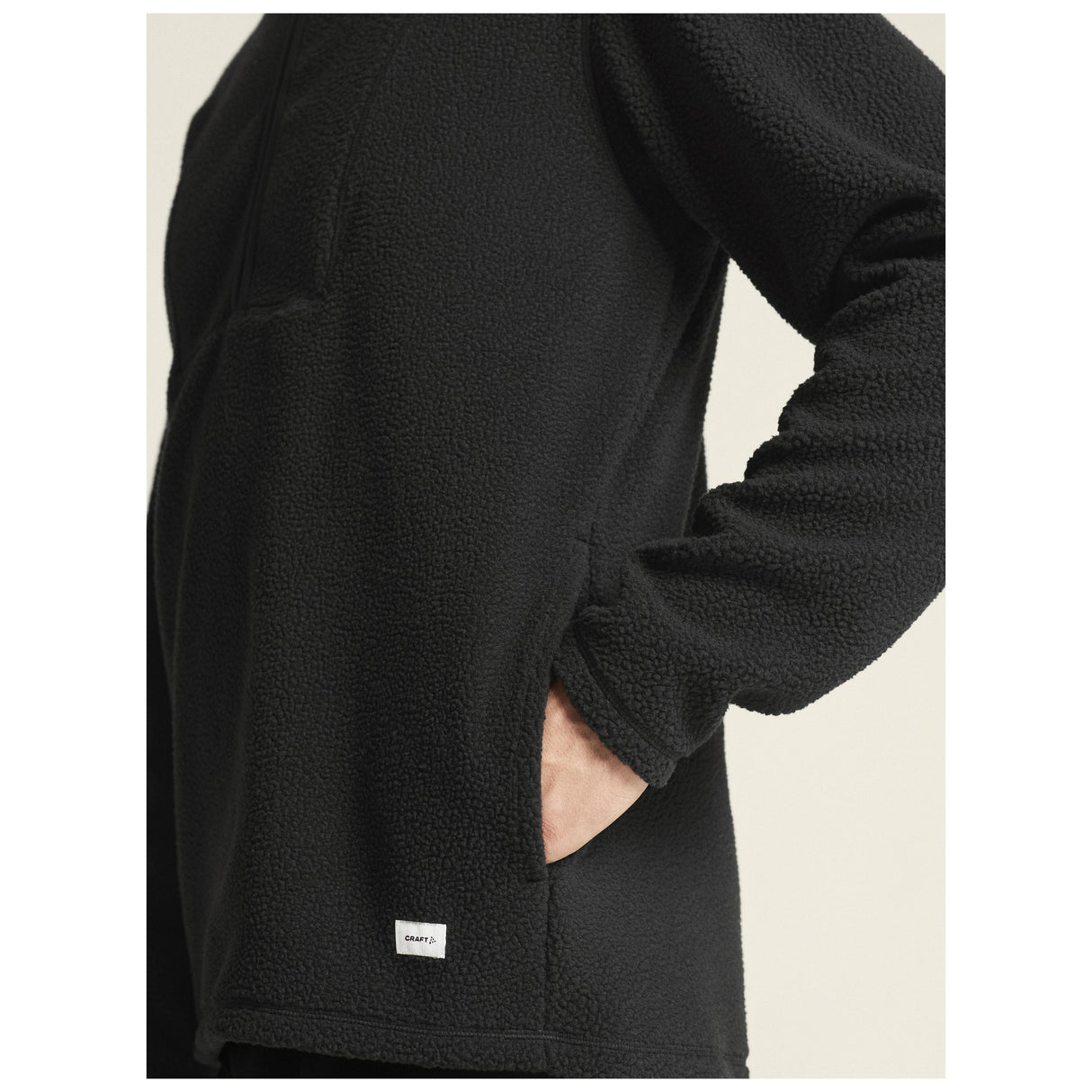 Join Pile Fleece Hz M - Black - Closeup 7