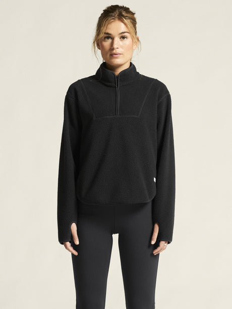 Join Pile Fleece Hz W - Black - Closeup 4