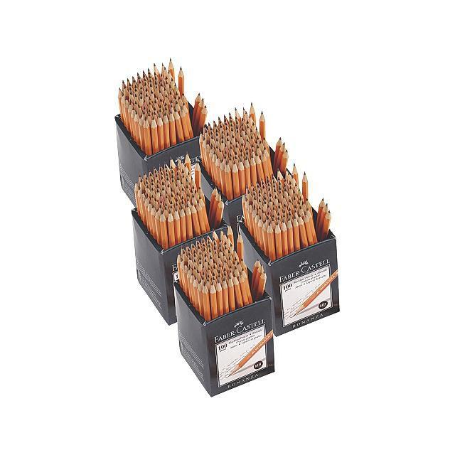 Large pack of pencils. FABER polished 500/pack