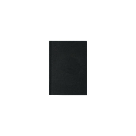 Notebook linen textile ruled A4 black