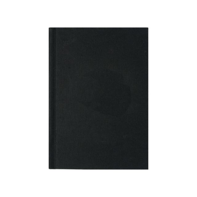 Notebook linen textile ruled A4 black